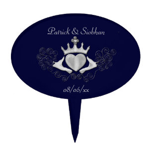 The Claddagh (Silver) Cake Topper