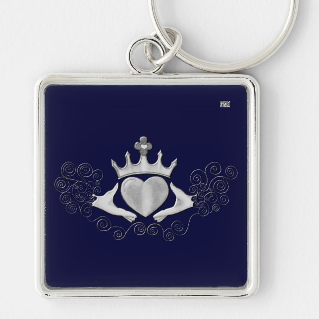 The Claddagh (Silver) Keychain (Front)