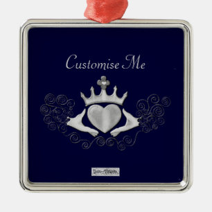The Claddagh (Silver) Metal Ornament