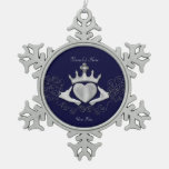 The Claddagh (Silver) Snowflake Pewter Christmas Ornament