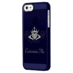 The Claddagh (Silver) Clear iPhone SE/5/5s Case