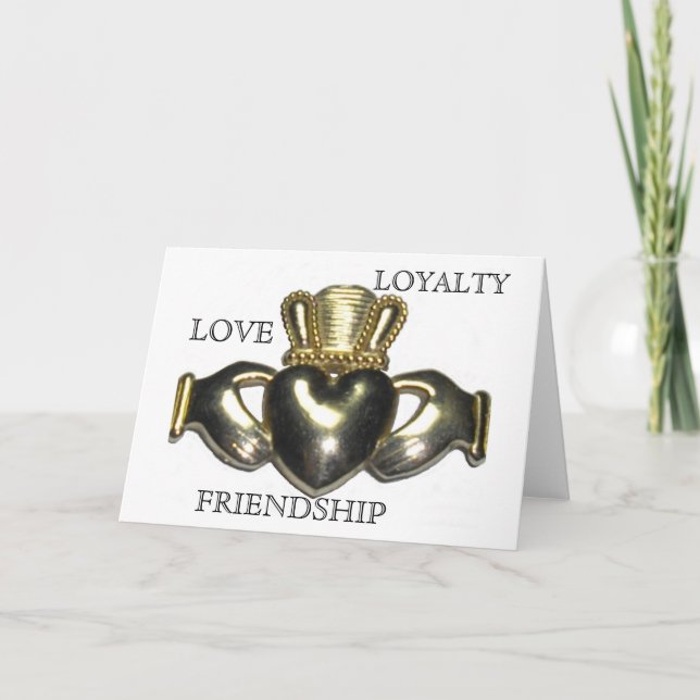 The Claddagh version2 saying inside/back of card (Front)