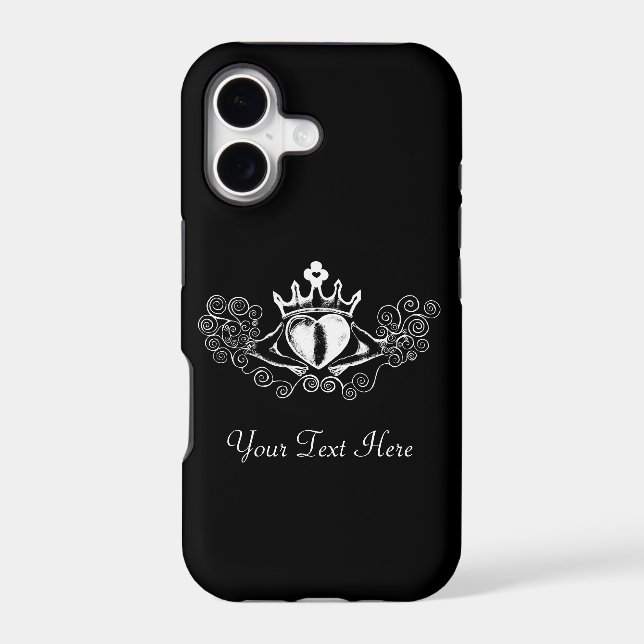The Claddagh (White) Iphone Case (Back)