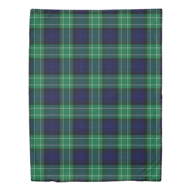 The Clan Abercrombie Tartan Plaid Duvet Cover (Front)