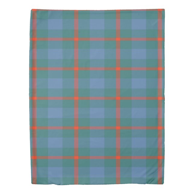 The Clan Agnew Ancient Tartan Plaid Pat Duvet Cover (Front)