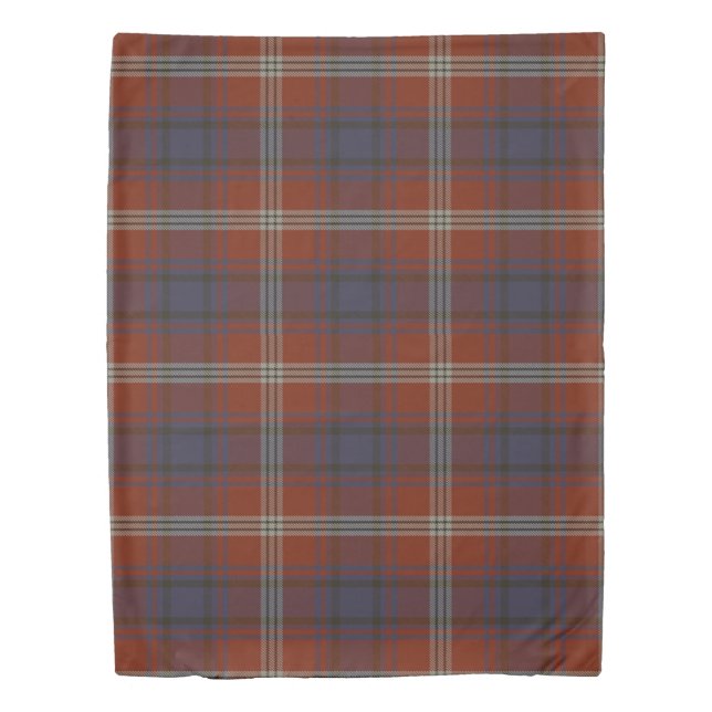 The Clan Ainslie Ancient Tartan Plaid P Duvet Cover (Front)