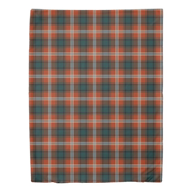 The Clan Ainslie Tartan Plaid Pattern Duvet Cover (Front)