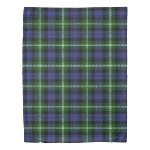 The Clan Baillie Tartan Plaid Duvet Cover