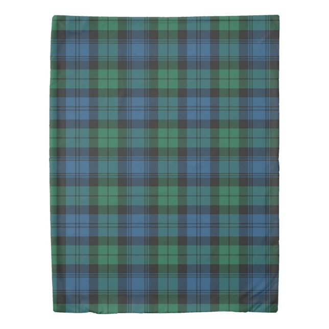 The Clan Blackwatch Ancient Tartan Plaid Duvet Cover (Front)