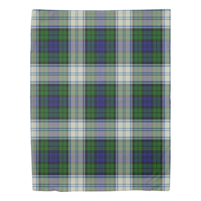The Clan Blackwatch Modern Tartan Plaid Duvet Cover (Front)