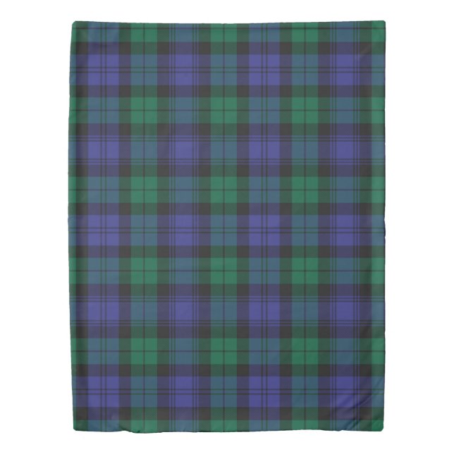 The Clan Blackwatch Tartan Plaid Duvet Cover (Front)