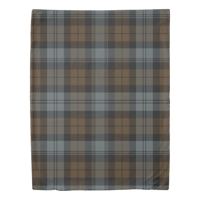 The Clan BlackWatch Weathered Tartan Plaid Duvet Cover (Front)