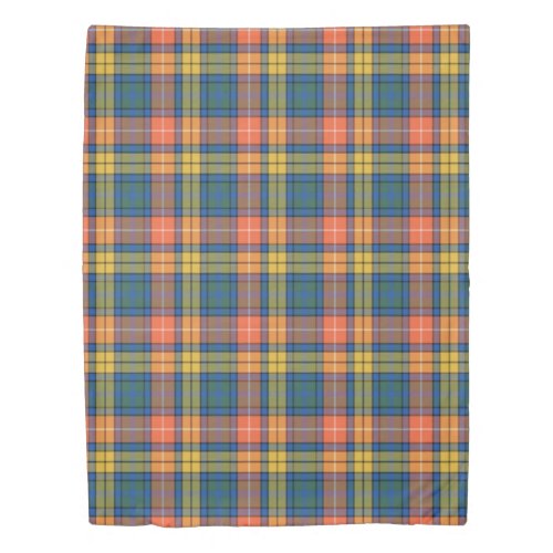 The Clan Buchanan Ancient Tartan Plaid Duvet Cover