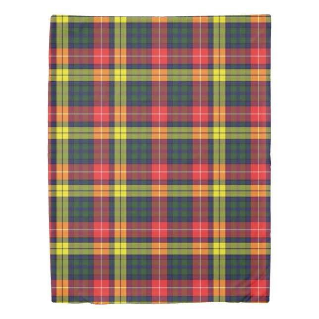 The Clan Buchanan Modern Tartan Plaid Duvet Cover (Front)