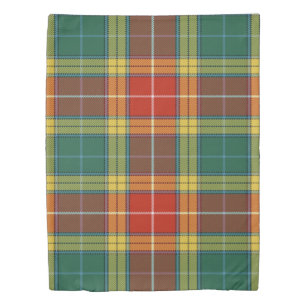 The Clan Buchanan Old Set Weathered Tartan Plaid Duvet Cover