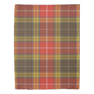 The Clan Buchanan Old Set Weathered Tartan Plaid Duvet Cover
