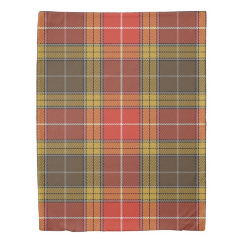 The Clan Buchanan Old Set Weathered Tartan Plaid Duvet Cover