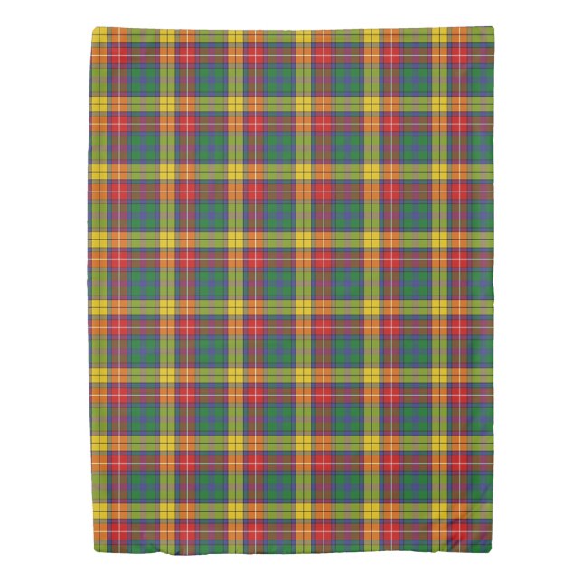 The Clan Buchanan Tartan Plaid Duvet Cover (Front)