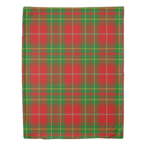 The Clan Burnett Ancient Tartan Plaid Duvet Cover