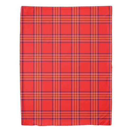 The Clan Burnett Modern Tartan Plaid Duvet Cover