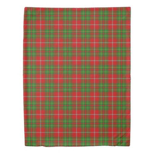 The Clan Burnett Tartan Plaid Duvet Cover