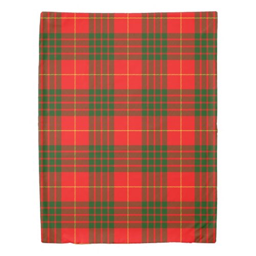 The Clan Cameron Modern Tartan Plaid Duvet Cover