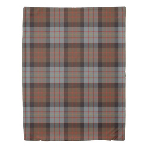 The Clan Cameron Of Erracht Weathered Tartan Plaid Duvet Cover