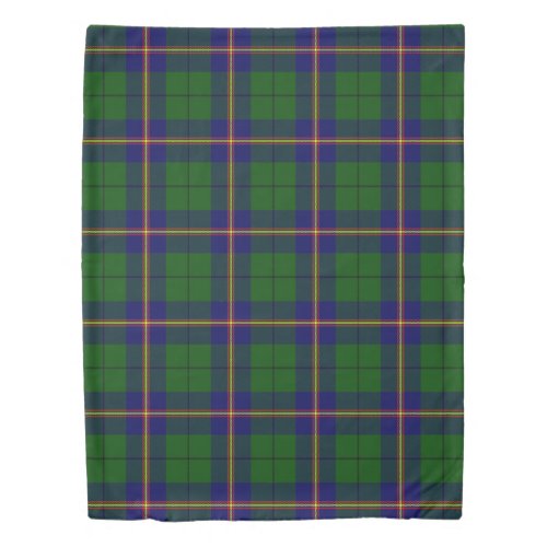 The Clan Carmichael Modern Tartan Plaid Duvet Cover