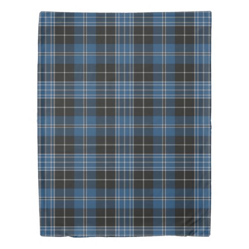 The Clan Clergy Blue Tartan Plaid Duvet Cover