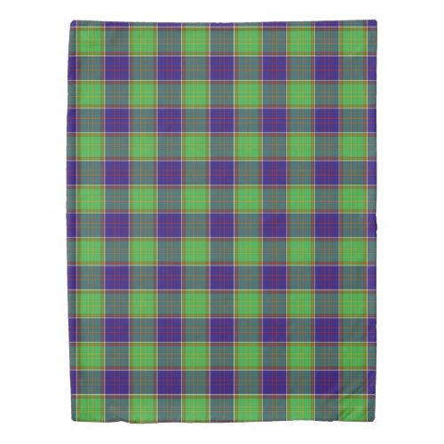 The Clan Colville Tartan Plaid Duvet Cover