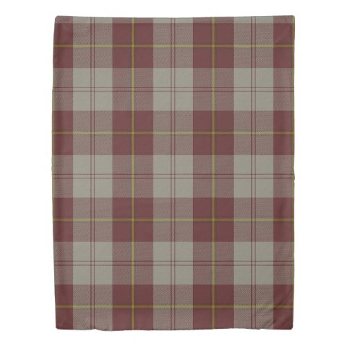 The Clan Cunningham Burgundy Tartan Plaid Duvet Cover