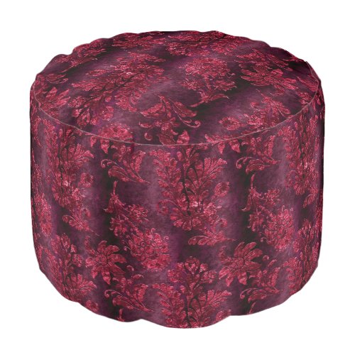 The Claret Velvet  Series Design 9 Pouf