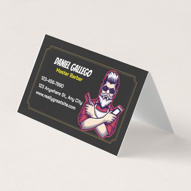 The Classic Cut Barber Business Card (Front)