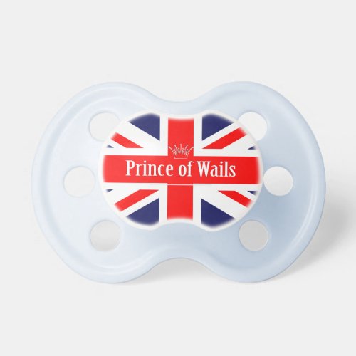 The Classic Union Jack and Prince of Wales Wails Pacifier