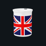 The Classic Union Jack Drink Pitcher<br><div class="desc">The Union Flag, or Union Jack, is the national flag of the United Kingdom. It is so called because it combines the crosses of the three countries united under one Sovereign - the kingdoms of England and Wales, of Scotland and of Ireland (although since 1921 only Northern Ireland has been...</div>