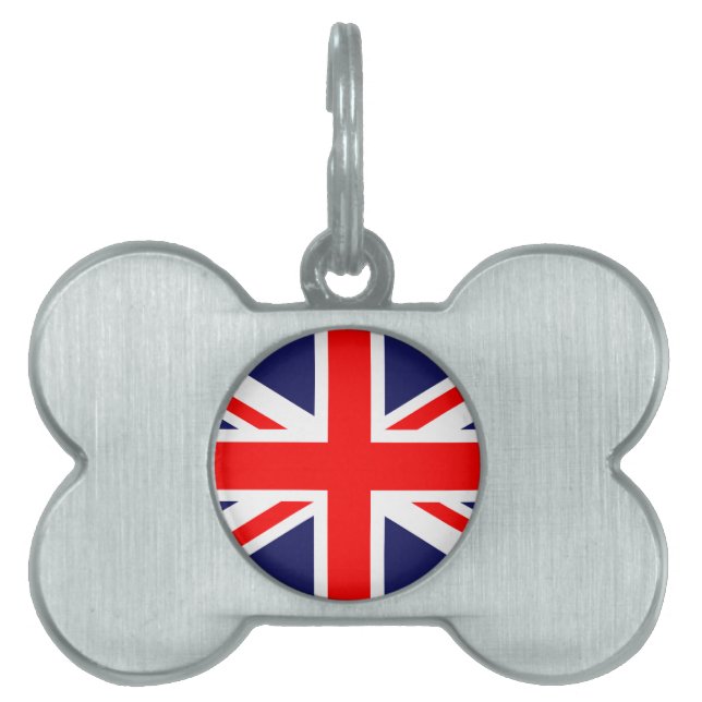 The Classic Union Jack Pet ID Tag (Front)
