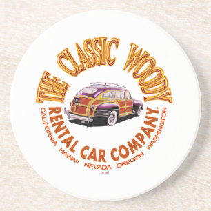 The Classic Woody Rental Car Company Logo Ver 3.0 Coaster