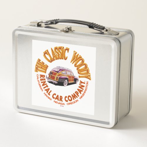 The Classic Woody Rental Car Company Logo Ver 30 Metal Lunch Box