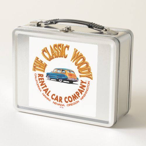 The Classic Woody Rental Car Company Logo Ver 40 Metal Lunch Box