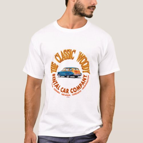 The Classic Woody Rental Car Company Logo Ver 40 T_Shirt