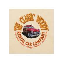 The Classic Woody rental Car Company Logo