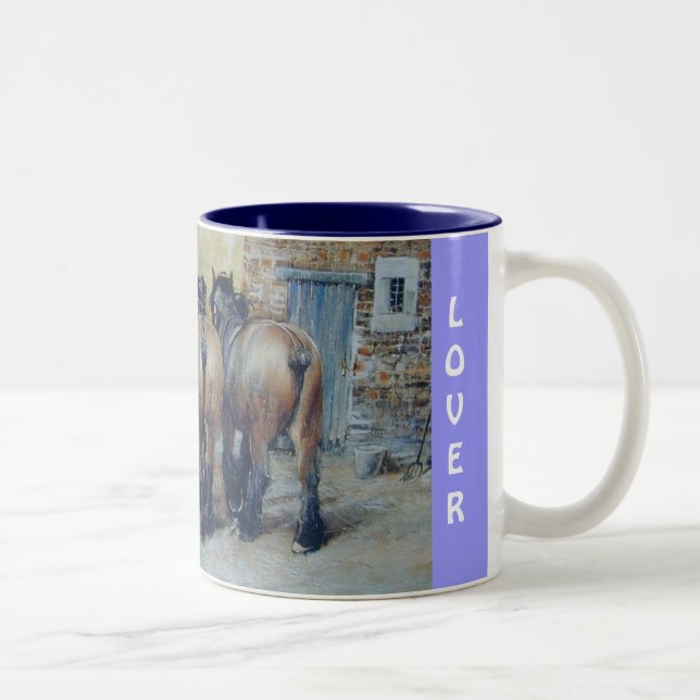 THE CLASSICAL HORSE Collection Two-Tone Coffee Mug (Right)