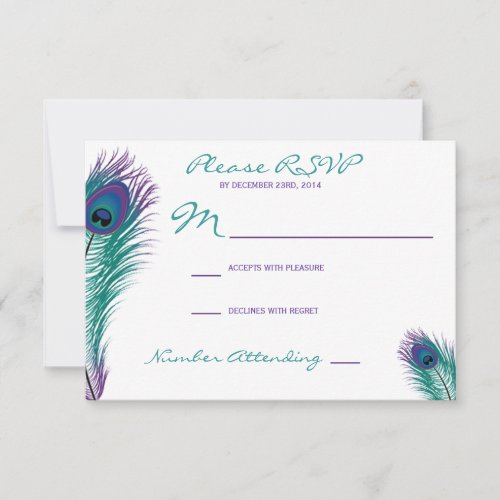 The Classy Peacock RSVP Invitation