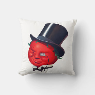 the classy tomato print throw pillow