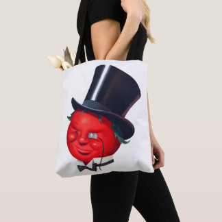 the classy tomato print tote bag