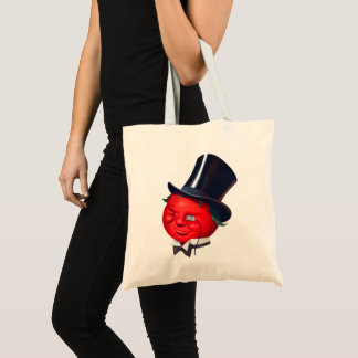 the classy tomato print tote bag