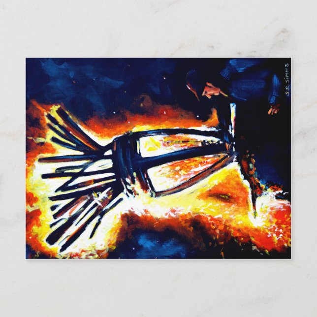 The Clavie. Postcard (Front)