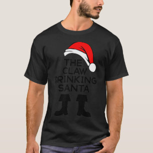 The Claw Drinking Santa Hard Seltzer Christmas Bar T-Shirt