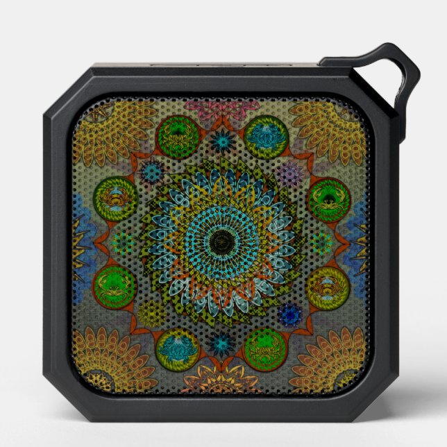 The Claws of Brachyura symbolic mandala art Bluetooth Speaker (Front)