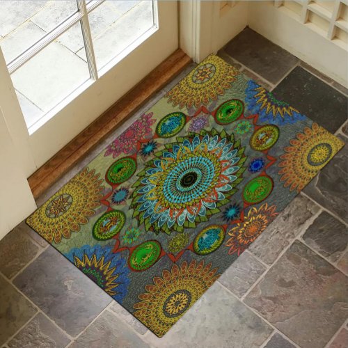 The Claws of Brachyura symbolic mandala art Doormat